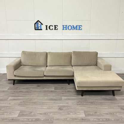 Stockholm Divansoffa höger velvet edition beige