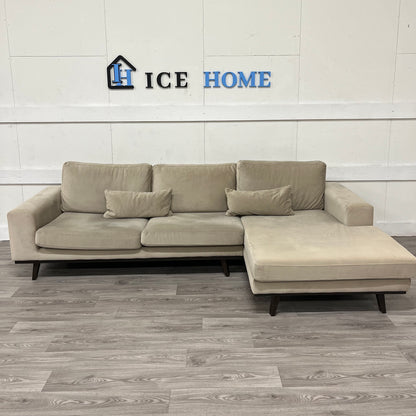 Stockholm Divansoffa höger velvet edition beige