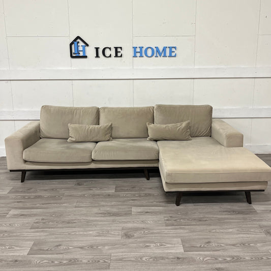 Stockholm Divansoffa höger velvet edition beige