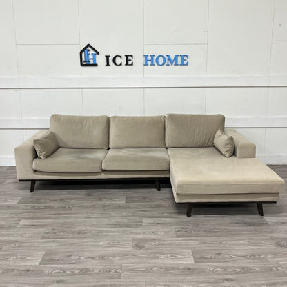 Stockholm Divansoffa höger velvet edition beige