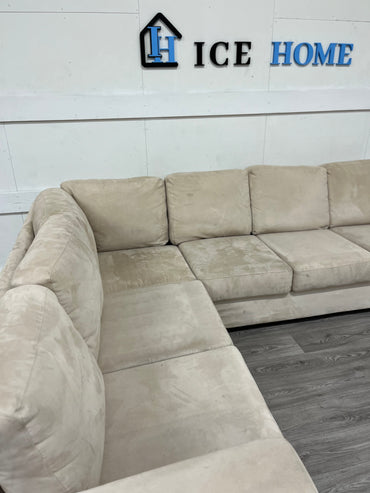 Beige Hörnsoffa